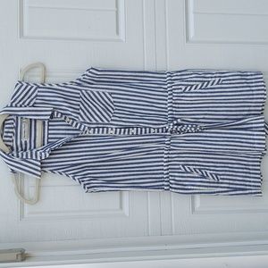 Abercrombie blue and white striped rompers Suze small